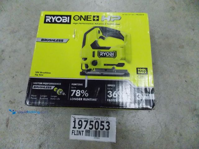 Lot 49-1975053 - 1 New Ryobi  PBLJS01B Jig Saw Ryobi One+ 18 Volt Battery Powered Jigsaw Brand New In Box, Tool Only,...