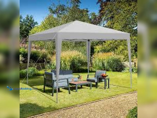 Lot 49-5580709 - 10x10 Grey and Green Pop Up Canopy Gazebo. Unused with bag.