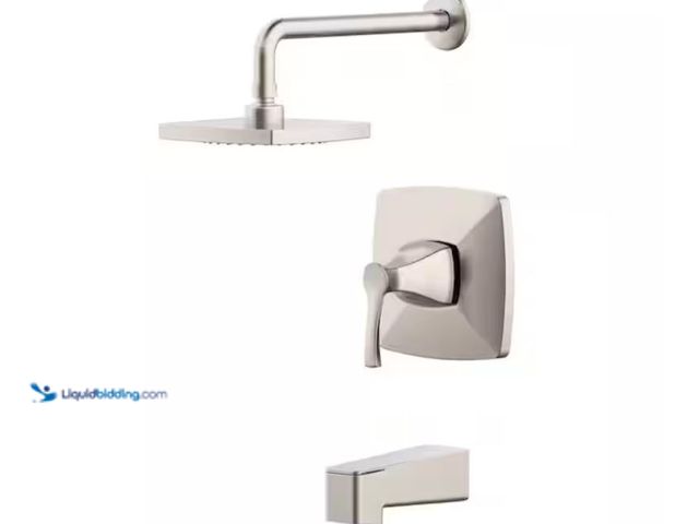 Lot 49-1631866 - Glacier Bay Calandine Single-Handle 1-Spray Tub and Shower Faucet in Brushed Nickel (Valve Included)...