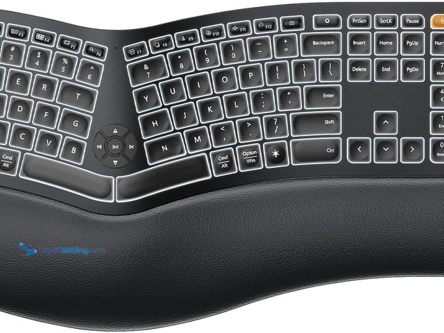 Lot 49-5475869 - ProtoArc Backlit Bluetooth Ergonomic Keyboard, EK01 Plus Full Size Wireless Split Keyboard with Dual...