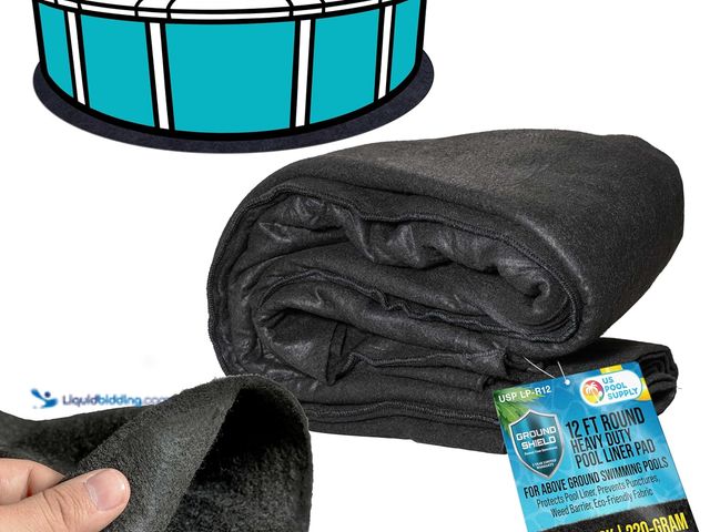 Lot 49-5549614 - U.S. Pool Supply Ground Shield 12-Foot Round Heavy Duty Pool Liner Pad for Above Ground Swimming Poo...