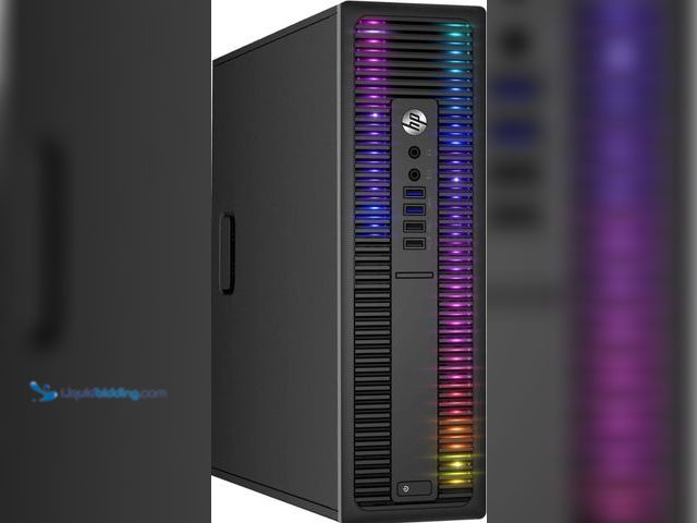 Lot 49-5447914 - HP ProDesk Desktop RGB Lights Computer Intel Core i5 6500 3.2 GHz 8GB RAM 256GB SSD Gaming PC Keyboa...