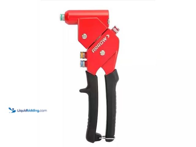 Lot 49-1548709 - Arrow 1-Handed Swivel Riveter Kit Model # RT187SHK, Slightly Used  Ref#HDPA116