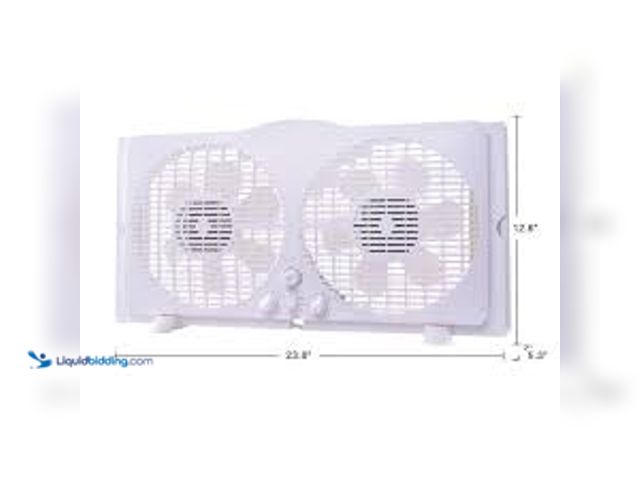 Lot 49-5415284 - Hampton Bay 9 in. Twin Window Fan. Model # WDF9-2. Unused. One side does not work.