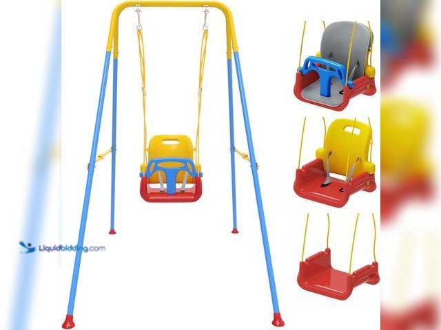 Lot 49-5437824 - Toddler Swing with Soft Cushion, Foldable Indoor & Outdoor Baby Swing, Easy to Install & Store for B...