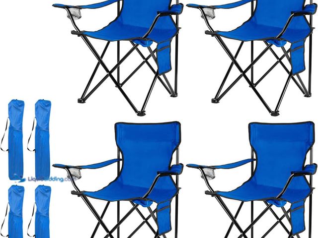 Lot 49-5556996 - Damei century 4Pack Folding Camping Chairs, Portable for Beach, Lawn, Yard | Lightweight, No Assembl...