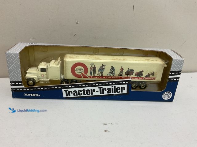 Lot 49-1977890 - Other ERTL 1/64 SCALE DIECAST SEMI TRUCK AND TRAILER NEW IN BOX QUALITY FARM &amp; FLEET STORES #COI...