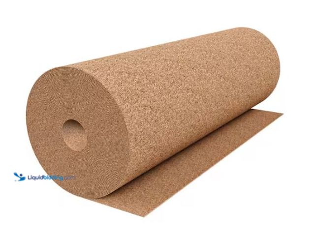 Lot 49-1518911 - QEP 200 sq. ft. 4 ft. Wide x 50 ft. Long x 6mm Thick Natural Cork Sound Dampening Underlayment Roll ...