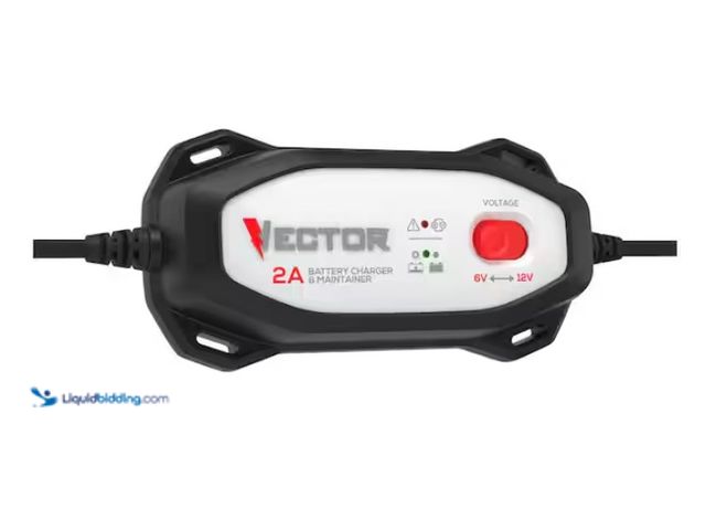 Lot 49-1567786 - VECTOR 2 Amp Battery Charger/Maintainer, Model # VECBC2, Slightly used, Powers on, Unable to test.  ...