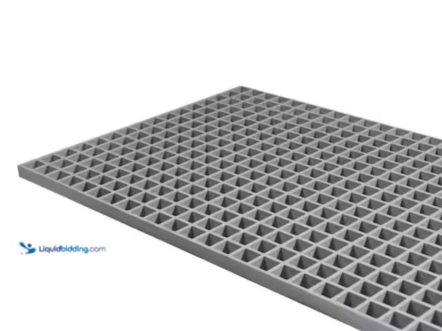 Lot 49-3614571 - Wellco 1 ft. x 4 ft. PrimeSeries Composite Fiberglass Grating Deck Tile for Drain Cover, Garage, Pat...