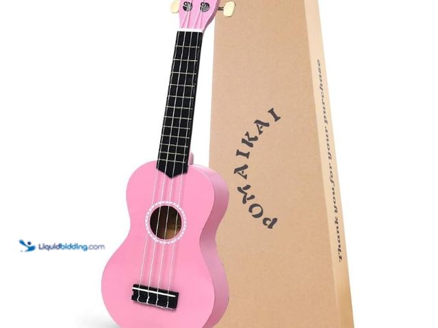 Lot 49-1571255 - POMAIKAI Valentine's Day Soprano Ukulele for Beginners, 21 Inch Ukulele Wood Toddler Guitar Small Ha...
