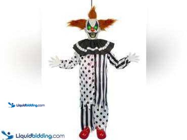 Lot 49-5433810 - Hanging Shaking Clown Animatronic Multicoloured. Item is Unused.