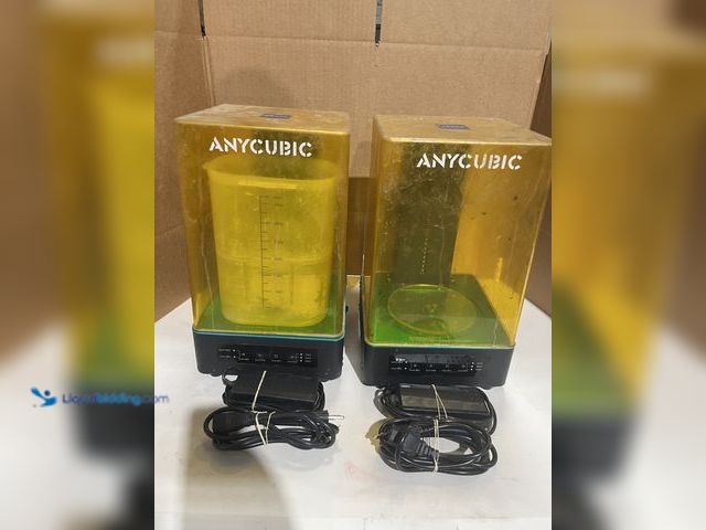 Lot 49-3708058 - (set of 2) Anycubic Wash and Cure Station. Washes and Cures Resin prints quickly and easily. Used, t...