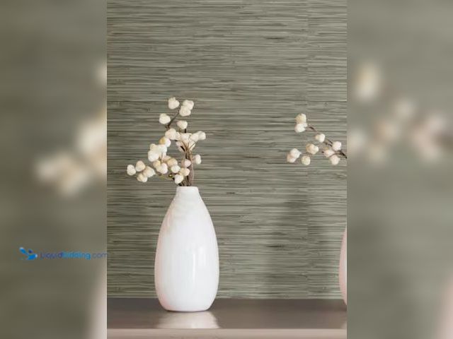Lot 49-2003452 - Approx. (30) sq. ft. of NuWallpaper Grass weave Green Peel and Stick Wallpaper (Covers 30.75 Sq. Ft....