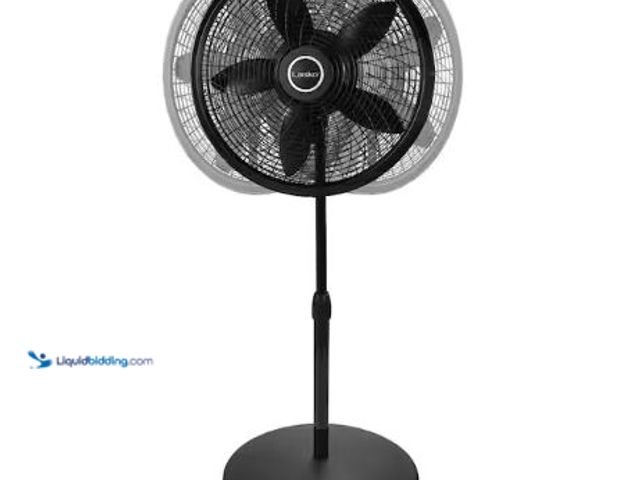 Lot 49-1625216 - Lasko Cyclone 18 in. 3 Speed Oscillating Pedestal Fan for Home in Black with Adjustable Height, Tilt...