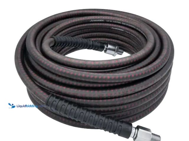 Lot 49-1578081 - Husky 1/4 in. x 50 ft. High-Pressure Air Hose, Model # 566-50-HOM, Unused, Scuffs & scratches from s...