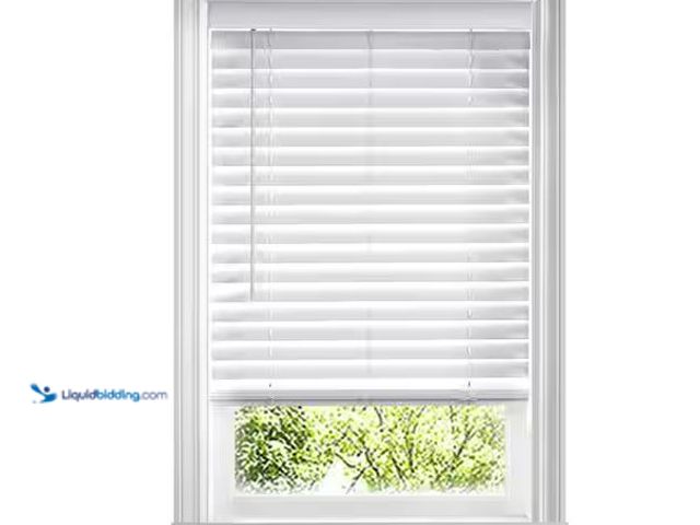 Lot 49-1576386 - Lot of (2) Home Decorators Collection White Cordless Faux Wood Blinds for Windows with 2 in. Slats -...