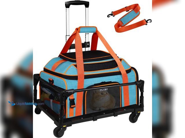 Lot 49-3564869 - Petskd Top-Expandable Small Pet Carrier with Wheels (19" L x 13" W x 9" H), Southwest/Allegiant Airl...