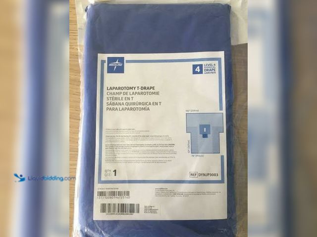 Lot 49-3564204 - Medline Laparotomy Surgical T-Drape with Instrument Pad dynjp3003 Unused