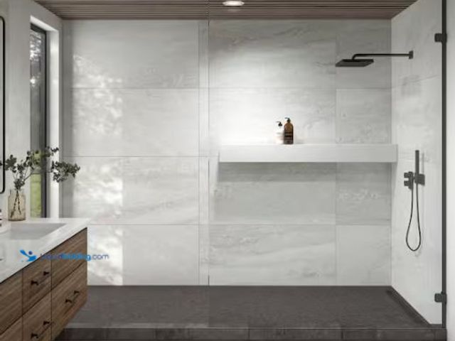 Lot 49-1521885 - Approx 270sq ft of Daltile Sanbristol White Marvel 24 in. x 48 in. Matte Color Body Porcelain Stone ...