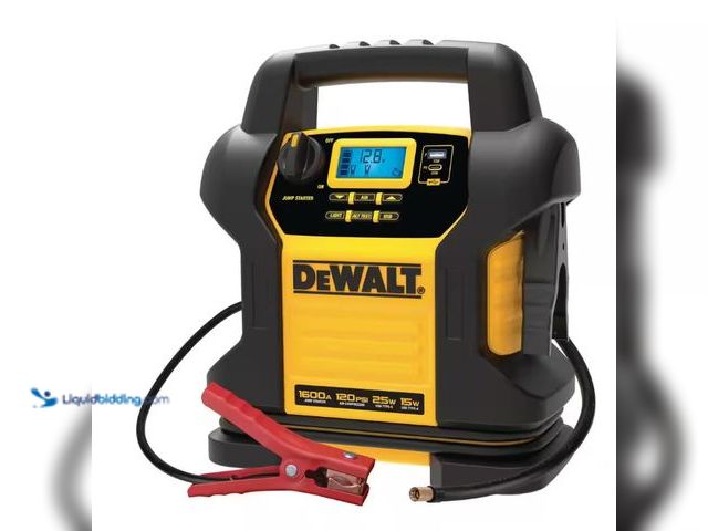 Lot 49-1515660 - DEWALT 1600 Peak Amp Jump Starter with Digital Compressor and USB Power Bank, Model # DXAEJ14, Used,...