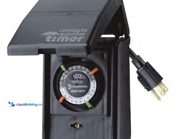 Lot 49-3631011 - Intermatic 15 Amp 24-Hour Outdoor Plug-In Heavy Duty Timer, Black, Model # HB11KD89, Unused, Has att...