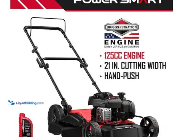 Lot 49-1627629 - PowerSmart 21 in. 2-in-1 125cc Gas Push Mower, Briggs and Stratton Engine, Quick Start, 6-Position H...