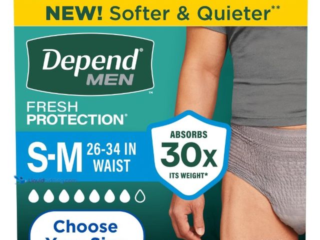 Lot 49-5580798 - Depend Fit-Flex Men's Underwear 80 Count - Extra Large (44-54 in) Discreet. New