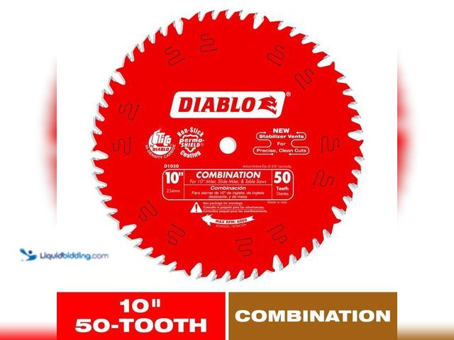 Lot 49-5406813 - Diablo 10in. x 50-Tooth Combination Saw Blade for Wood, Model#D1050X, Unused.