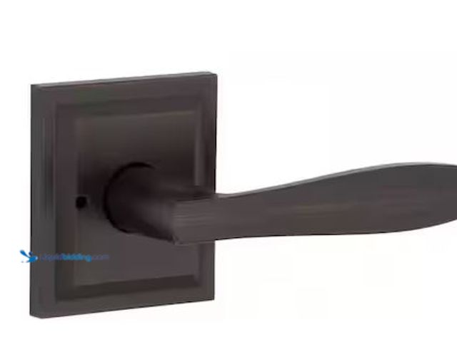 Lot 49-3472143 - Baldwin Torrey Venetian Bronze Low Profile Rose Bed/Bath Privacy Door Handle Model # 353TOLSLB11PCP6...