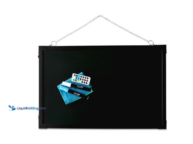 Lot 49-5580724 - Pen+Gear LED Illuminated Message Board, 15.7" × 23.6", Multi-Mode Flashing, Includes Markers & Remot...