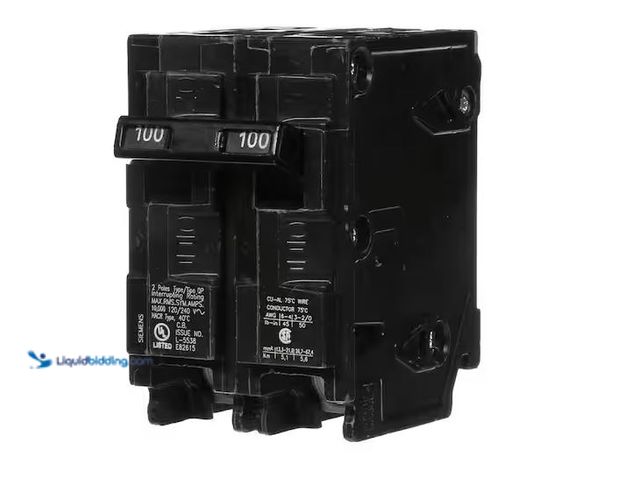 Lot 49-1576426 - Siemens 100-Space Amp Double-Pole Type QP Circuit Breaker Model # Q2100P, Unused  Ref#BINHD0130