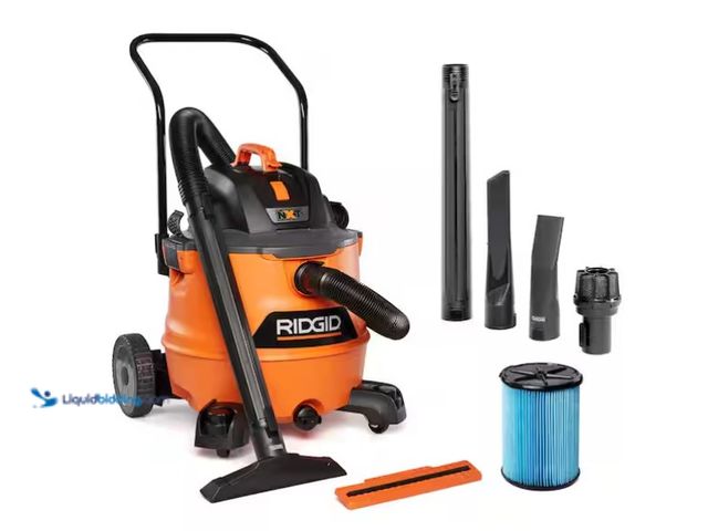 Lot 49-1566844 - RIDGID 16 Gal. 6.5 Peak HP NXT Shop Vacuum Wet Dry Vac with Cart, Fine Dust Filter, Hose and Accesso...