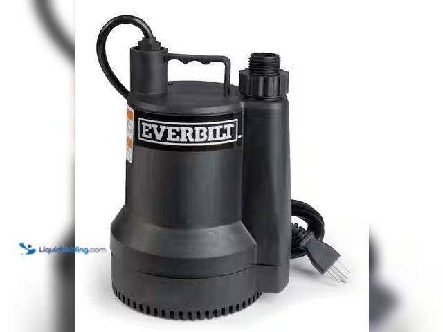 Lot 49-3637871 - Everbilt 1/6 HP Plastic Submersible Utility Pump, Model # SUP54-HD, Used.   Ref#PA0911