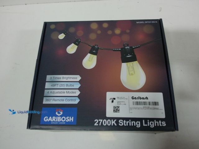 Lot 49-1555741 - Garibosh 50 Ft led outdoor string lights dimmerable edison shatterproof water proof patio lights out...