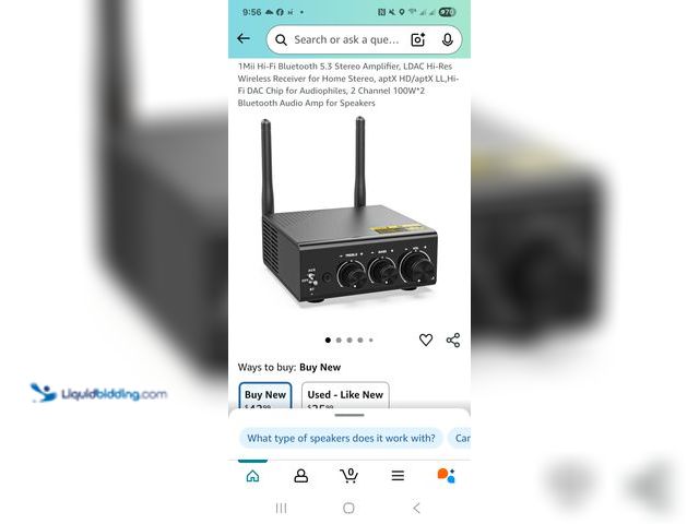 Lot 49-1984066 - 1 New 1Mii HIFI Bluetooth 5.3 stero amplifier LOAC  HI- Res receiver for home stereo