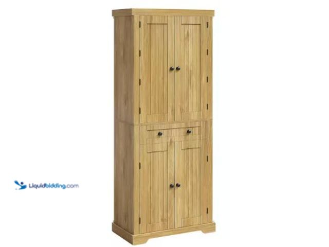 Lot 49-2025071 - Bestier 30 in. W x 72 in. H Warm Oak Manufactured Wood Kitchen Pantry Cabinet with Motion Sensor Lig...