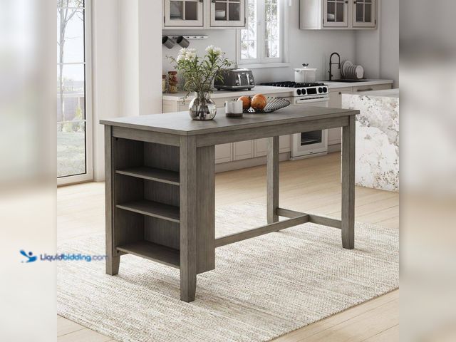 Lot 49-5472084 - Signature DESIGN BY ASHLEY
Caitbrook Casual Gray Wood 30 in. 4 Legs Dining Table Seats 4 Unused