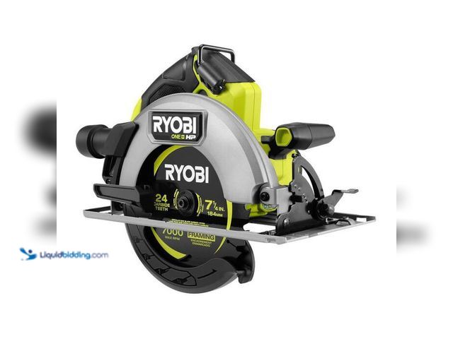 Lot 49-2021894 - RYOBI ONE+ HP 18V Brushless Cordless 7-1/4 in. Circular Saw (Tool Only). Model # PBLCS302B. MSRP $14...