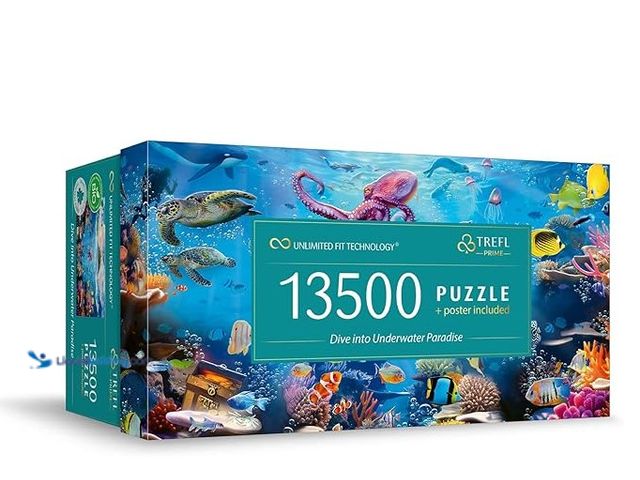 Lot 49-1576850 - Trefl Dive into Underwater Paradise 13500 Jigsaw Puzzle Prime 78"x54" Large Jigsaw, Thick Cardboard,...