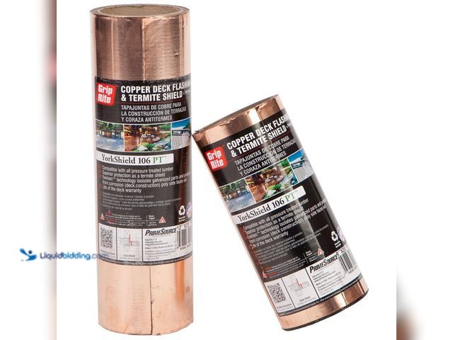 Lot 49-5414530 - griprite 12 in. x 20 ft Copper Step Roll Flashing Model # FG031220 unused