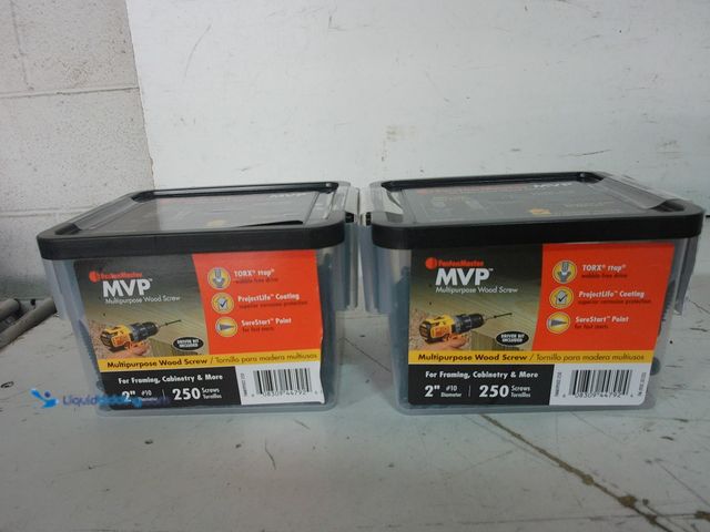 Lot 49-3616579 - (2-Pack) 250ct. Boxes: #10 x 2-1/2 in. Torx TTAP Drive Multi-Purpose Wood Screw (2 Boxes; 250 Screws...