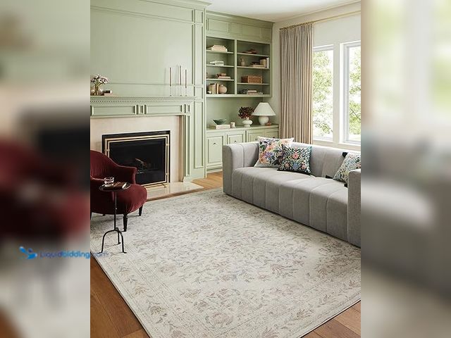 Lot 49-5458984 - Loloi Rifle Paper Co. Courtyard Collection COU-01 Yellow/Multi 2'-3" x 3'-9" Accent Rug feat. CloudP...