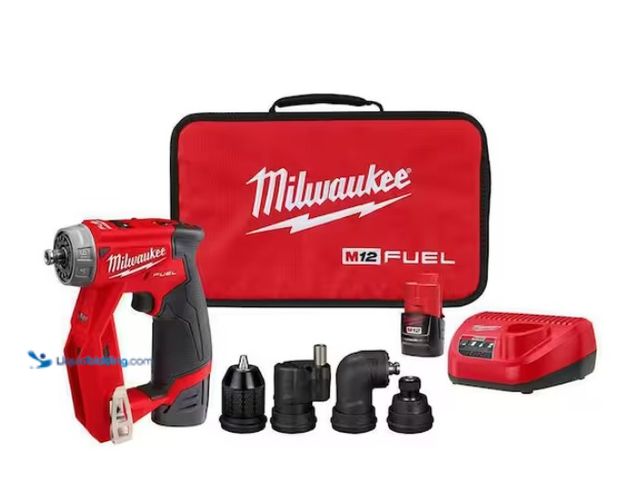 Lot 49-1567904 - Milwaukee M12 FUEL 12V Lithium-Ion Brushless Cordless 4-in-1 Installation 3/8 in. Drill Driver Kit w...