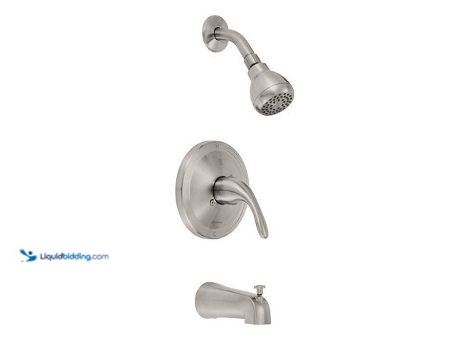 Lot 49-3566103 - Glacier Bay
Builders Single Handle 1-Spray Tub and Shower Faucet 1.8 GPM in Brushed Nickel (Valve I...