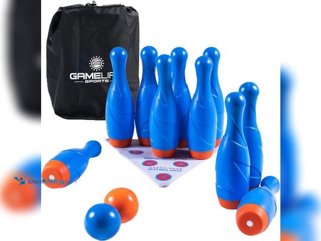 Lot 49-3511823 - MagnaRack Bowling, Includes 10 Magnetic Bowling Pins, 2 Balls, Bowling Mat, Carry Bag, Great Toy Gif...