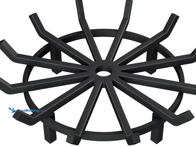 Lot 49-1516851 - AMAGABELI GARDEN & HOME Fire Pit Grate Round 27 inch Fireplace Log Grate Solid Steel Firewood Burnin...