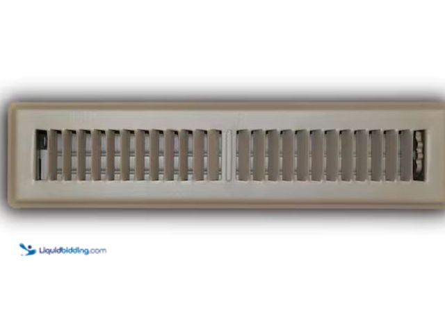 Lot 49-3614835 - Lot of (6) Everbilt 2 in. x 14 in. 2-Way Steel Floor Register in Brown, Model # E150MB02X14, Unused.