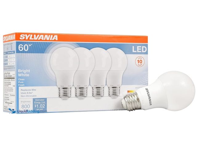 Lot 49-1570239 - Lot of (24) pcs. LEDVANCE Sylvania LED Light Bulb, 60W Equivalent A19, Efficient 8.5W, Medium Base, ...