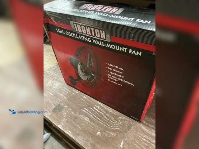 Lot 49-3540121 - IRONTON 14in Oscillating Wall-Mount Fan Unused